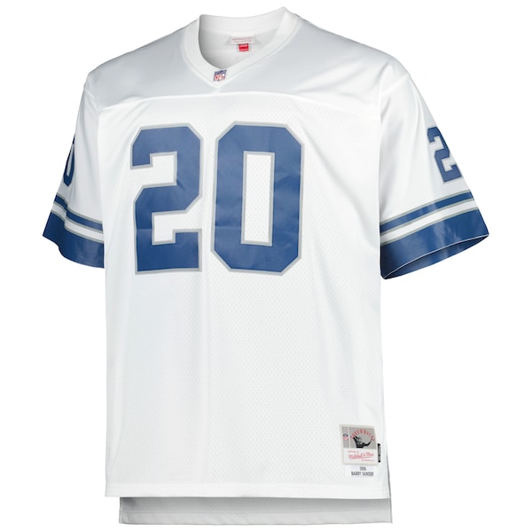 Barry Sanders Detroit Lions Big & Tall 1996 Retired Player Replica Jersey - White/Blue - Image 3