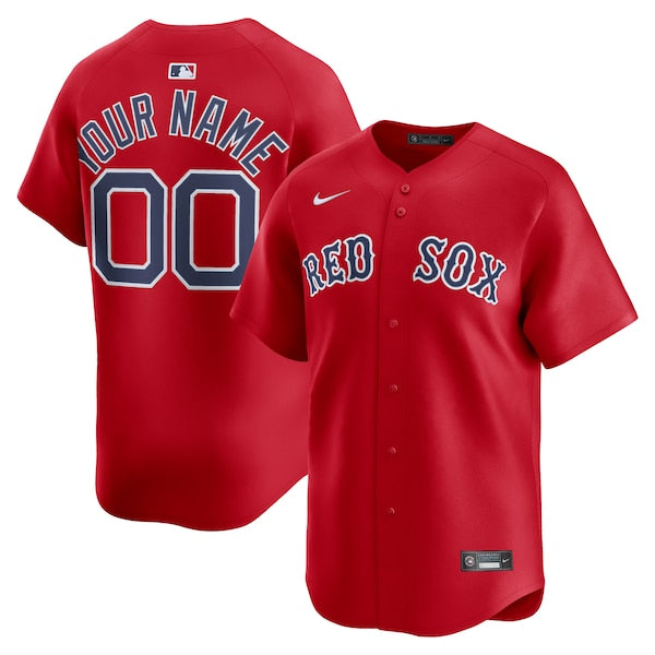 Boston Red Sox Nike Alternate Limited Custom Jersey - Red/White - Image 2