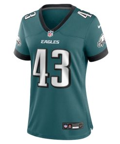 Alternative view of Ben VanSumeren Philadelphia Eagles Nike Women's Team Game Jersey - Midnight Green