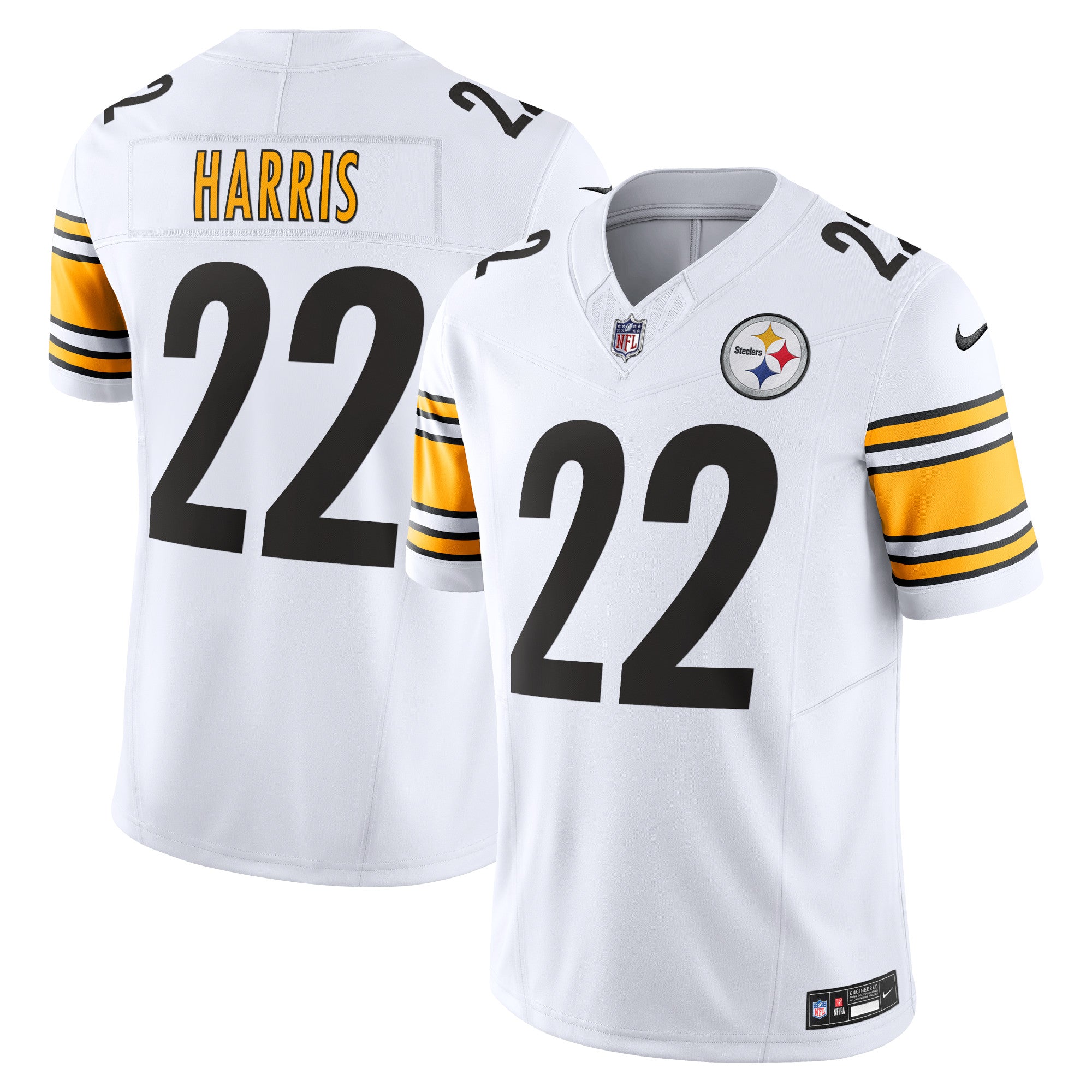 Najee Harris Pittsburgh Steelers Nike Vapor F.U.S.E. Limited Jersey - Black/White - Image 4