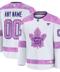 Toronto Maple Leafs  2024 Hockey Fights Cancer Custom Practice Jersey - White