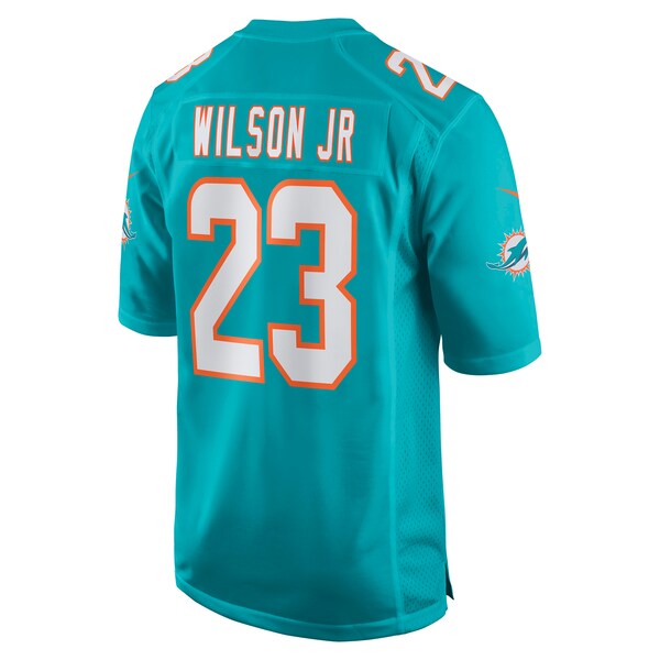 Jeff Wilson Jr. Miami Dolphins Nike Game Player Jersey - Aqua - Image 3