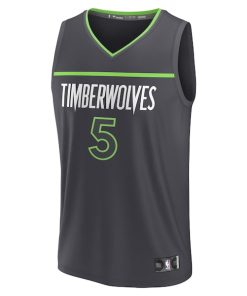 Alternative view of Anthony Edwards Minnesota Timberwolves  Fast Break Replica Player Jersey - Statement Edition - Anthracite