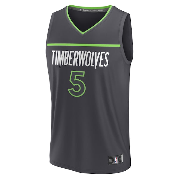 Anthony Edwards Minnesota Timberwolves Fast Break Replica Player Jersey - Statement Edition - Anthracite - Image 2