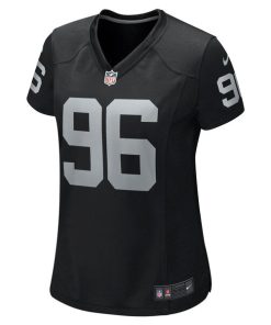 Alternative view of Isaac Rochell Las Vegas Raiders Nike Women's Team Game Jersey -  Black