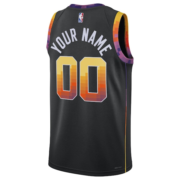 Phoenix Suns Jordan Brand Unisex 2022/23 Swingman Custom Jersey - Statement Edition - Black - Image 3