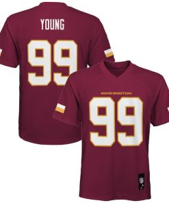 Chase Young Washington Commanders Youth Replica Player Jersey - Burgundy