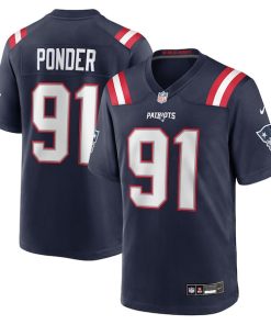 Elijah Ponder New England Patriots Nike Team Game Jersey -  Navy