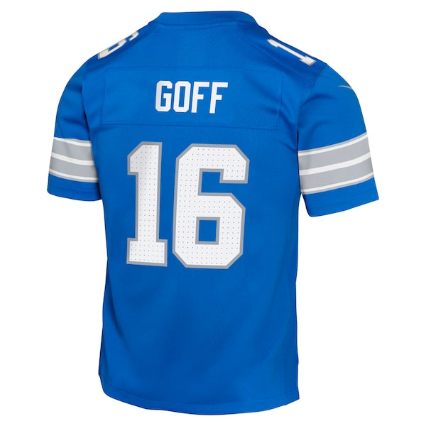Jared Goff Detroit Lions Nike Youth Team Player Game Jersey - Blue - Image 4