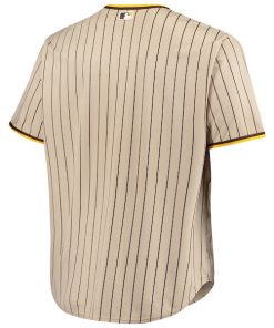 Alternative view of San Diego Padres Big & Tall Road Replica Team Jersey - Brown
