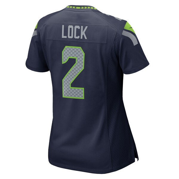 Drew Lock Seattle Seahawks Nike Women's Team Game Jersey - College Navy - Image 3