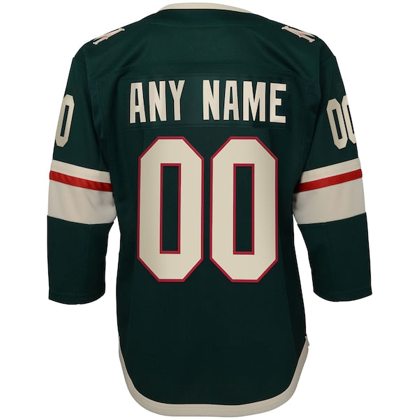 Minnesota Wild Youth Home Premier Custom Jersey - Green - Image 3