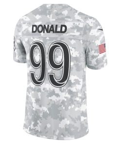Alternative view of Aaron Donald Los Angeles Rams Nike 2024 Salute to Service Retired Player Limited Jersey - Arctic Camo