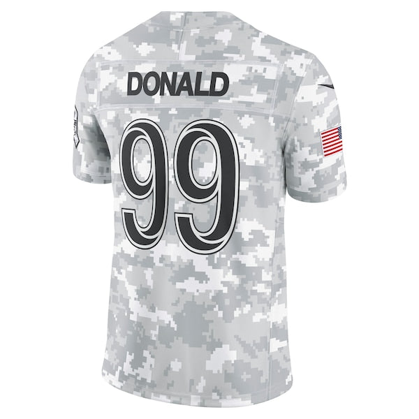 Aaron Donald Los Angeles Rams Nike 2024 Salute to Service Retired Player Limited Jersey - Arctic Camo - Image 3