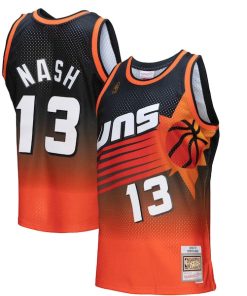 Steve Nash Phoenix Suns 1996/97 Hardwood Classics Fadeaway Swingman Player Jersey - Orange/Black