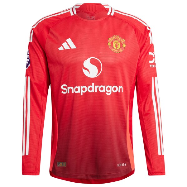 Bruno Fernandes Manchester United 2024/25 Home Authentic Long Sleeve Player Jersey - Red - Image 3