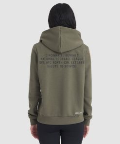 Alternative view of Cincinnati Bengals Nike Women's 2025 Salute to Service Sideline Standard Issue Dri-FIT Hoodie - Olive