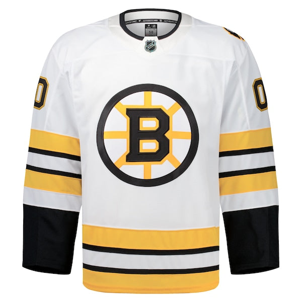 Boston Bruins Away Authentic Pro Custom Jersey - White/Black - Image 3