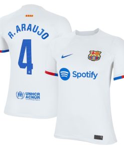 Ronald Araujo Barcelona Nike Youth 2023/24 Away Replica Jersey - White