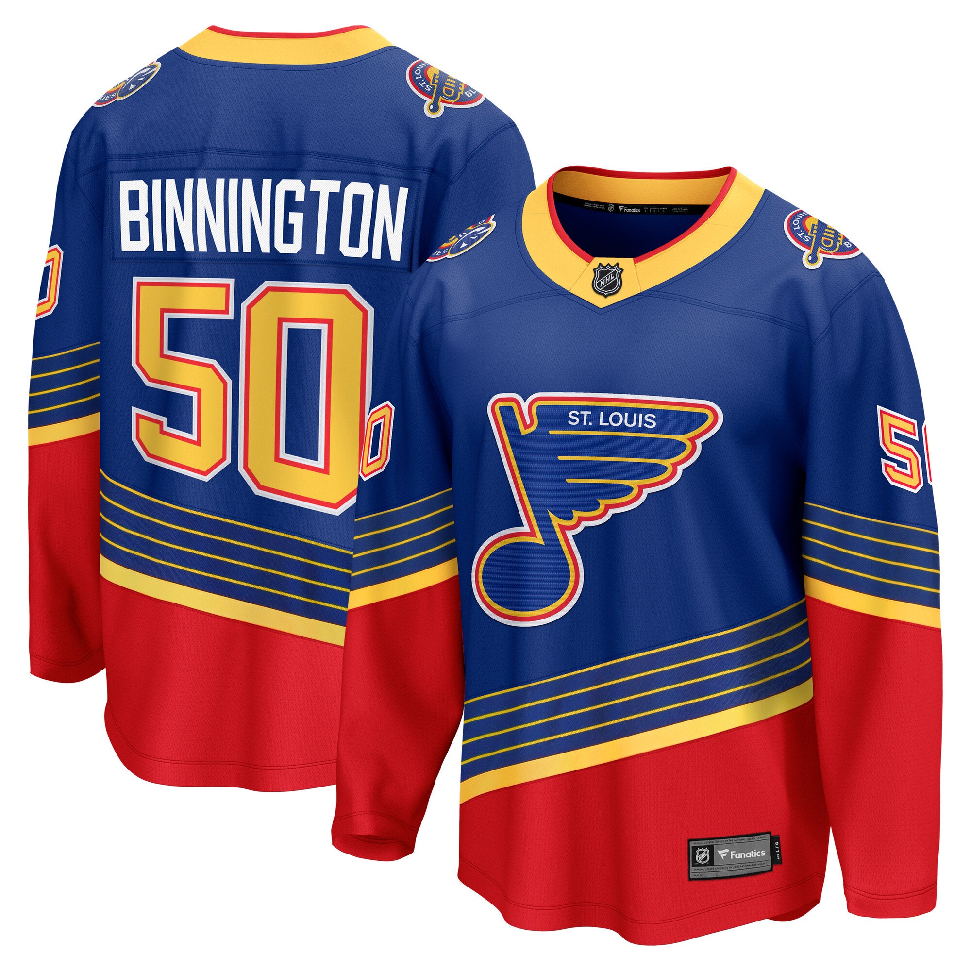 Jordan Binnington St. Louis Blues Home Breakaway Player Jersey - Blue/White/Royal - Image 6