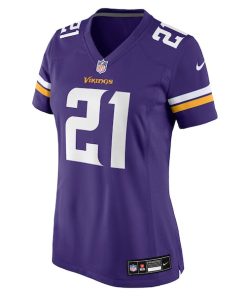 Alternative view of Jeff Okudah Minnesota Vikings Nike Women's Team Game Jersey -  Purple
