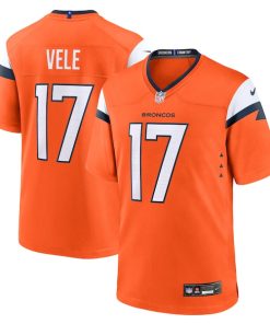 Alternative view of Devaughn Vele Denver Broncos Nike Team Game Jersey -  Orange