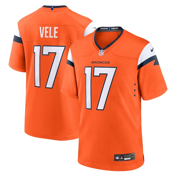 Devaughn Vele Denver Broncos Nike Team Game Jersey - Orange - Image 2