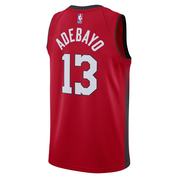 Bam Adebayo Miami Heat Nike Unisex 2024/25 Swingman Player Jersey - City Edition - Red - Image 3
