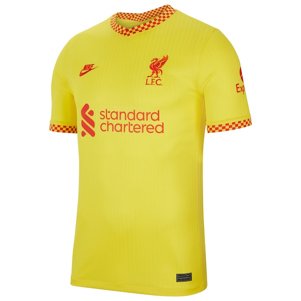 Liverpool Nike 2021/22 Third Breathe Stadium Custom Jersey - Yellow - Image 2