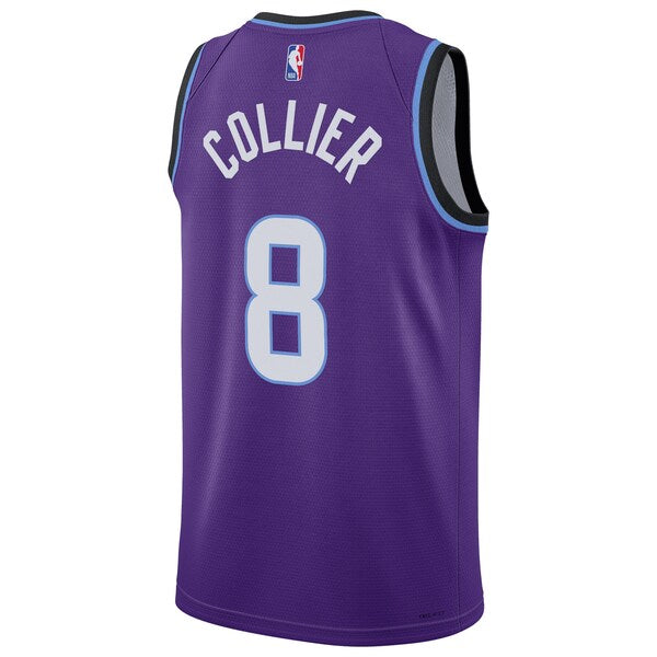 Isaiah Collier Utah Jazz Nike Unisex Swingman Jersey - Icon Edition - Purple - Image 3