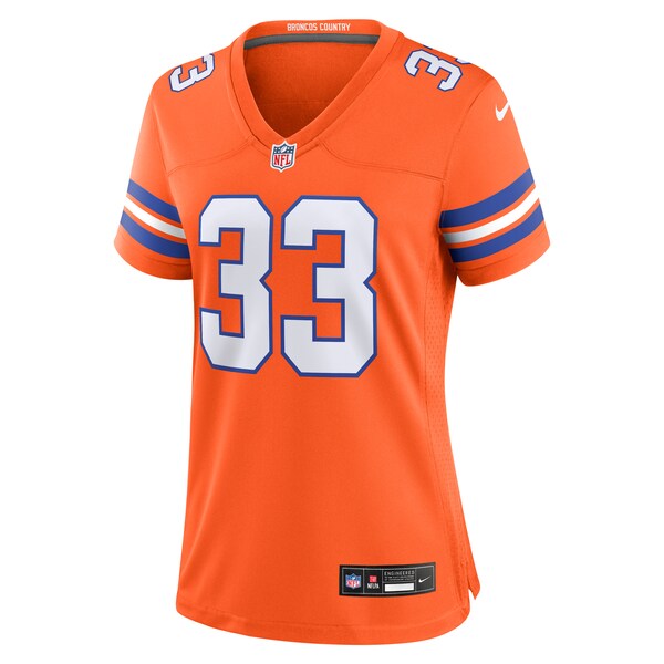 Javonte Williams Denver Broncos Nike Women's Mile High Collection 1977 Throwback Player Game Jersey - Orange - Image 2