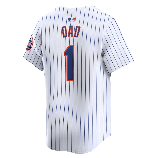 New York Mets Nike #1 Dad Home Limited Jersey - White - Image 3