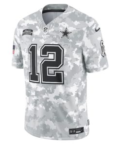 Alternative view of Roger Staubach Dallas Cowboys Nike 2024 Salute to Service Retired Player Limited Jersey - Arctic Camo