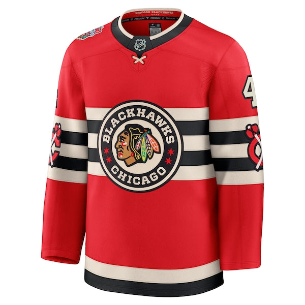 Seth Jones Chicago Blackhawks 2025 NHL Winter Classic Premium Player Jersey - Red - Image 2
