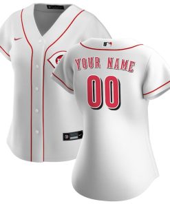 Cincinnati Reds Nike Women's Home Replica Custom Jersey - White