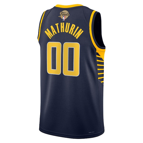 Bennedict Mathurin Indiana Pacers Nike Unisex 2025 NBA Finals Swingman Jersey - Icon Edition - Navy - Image 3