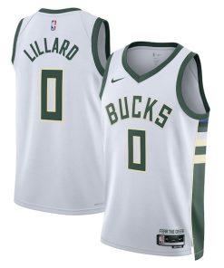 Damian Lillard Milwaukee Bucks Nike Unisex Fear The Deer Swingman Player Jersey - Association Edition - White