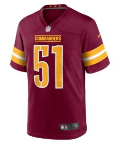 Alternative view of David Mayo Washington Commanders Nike Game Player Jersey - Burgundy