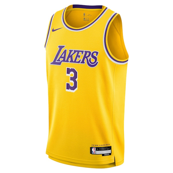 Anthony Davis Los Angeles Lakers Nike Youth Swingman Jersey - Icon Edition - Gold - Image 2