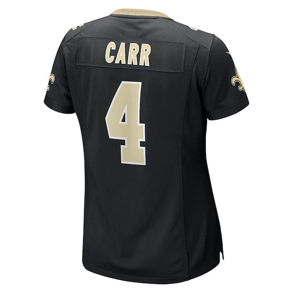 Derek Carr New Orleans Saints Nike Women's Game Jersey - Black - Image 3
