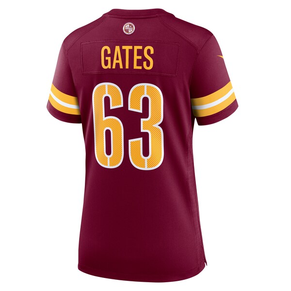 Nick Gates Washington Commanders Nike Women's Game Player Jersey - Burgundy - Image 3