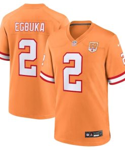 Emeka Egbuka  Tampa Bay Buccaneers Nike Alternate 2 50th Season Game Jersey -  Creamsicle/Red