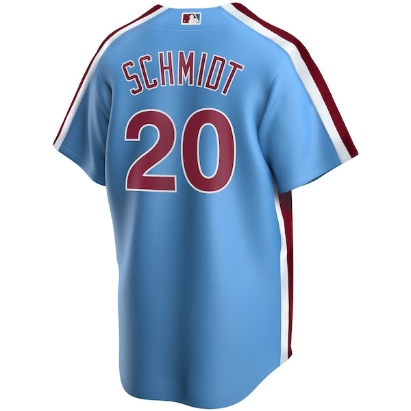Mike Schmidt Philadelphia Phillies Nike Road Cooperstown Collection Replica Player Jersey - Light Blue - Image 3