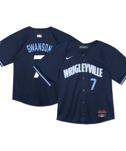Dansby Swanson Chicago Cubs Nike Toddler City Connect Limited Player Jersey - Navy
