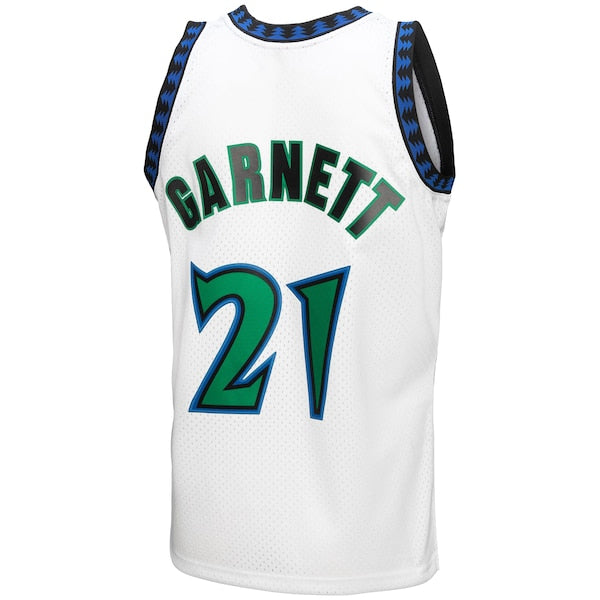 Kevin Garnett Minnesota Timberwolves 1997-98 Hardwood Classics Reload 3.0 Swingman Jersey - White - Image 3