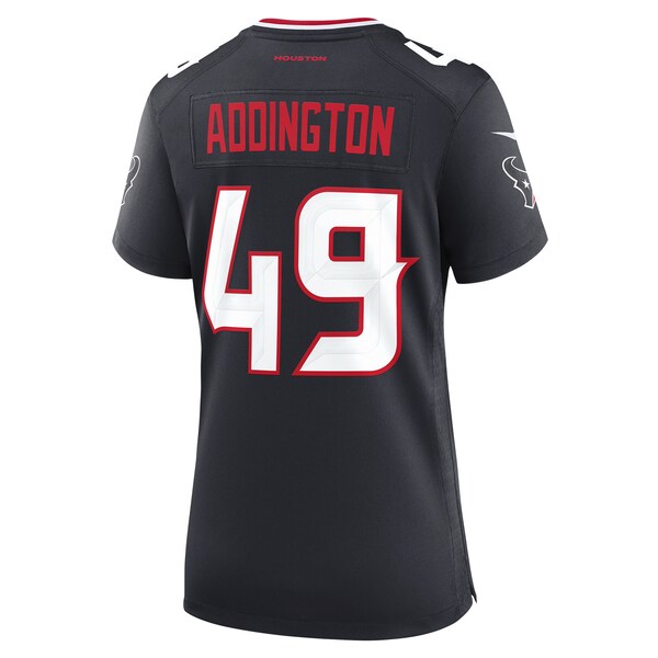 Tucker Addington Houston Texans Nike Women's Team Game Jersey - Navy - Image 3
