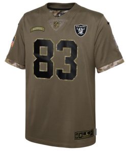 Alternative view of Darren Waller Las Vegas Raiders Nike Youth 2022 Salute To Service Player Limited Jersey - Olive