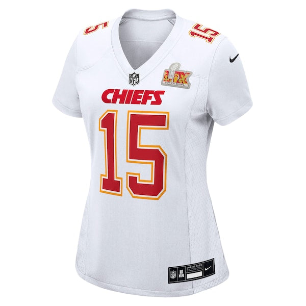 Patrick Mahomes Kansas City Chiefs Nike Women's Super Bowl LIX Fashion Game Jersey - Tundra White/Black - Image 3