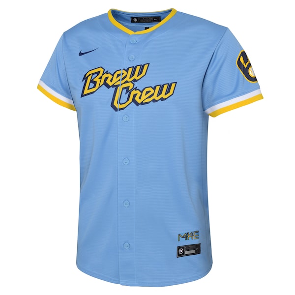 Milwaukee Brewers Nike Toddler 2022 City Connect Replica Team Jersey - Powder Blue - Image 2