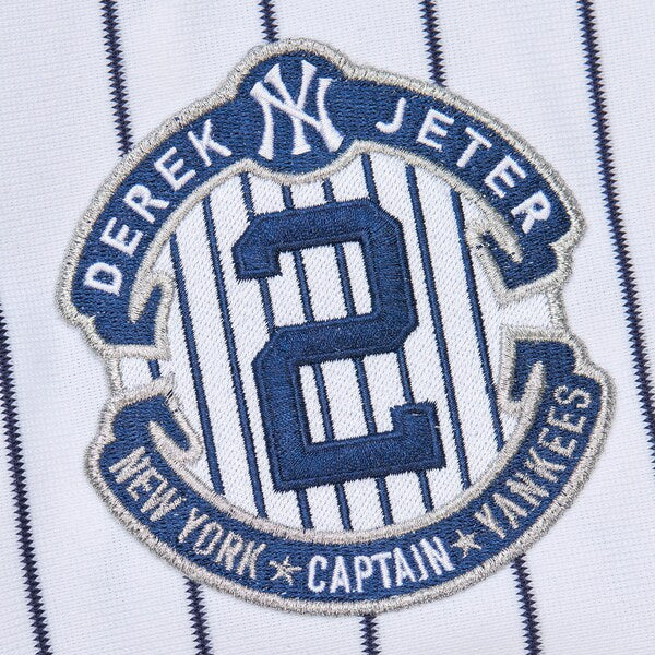 Derek Jeter New York Yankees 2014 Cooperstown Collection Authentic Throwback Jersey - White - Image 4